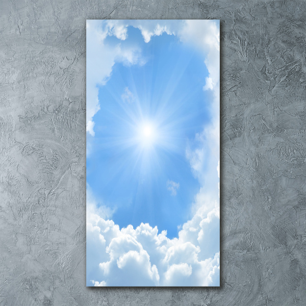 Modernes Acrylbild vertikal Wolken am Himmel