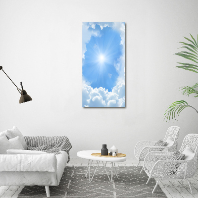 Modernes Acrylbild vertikal Wolken am Himmel