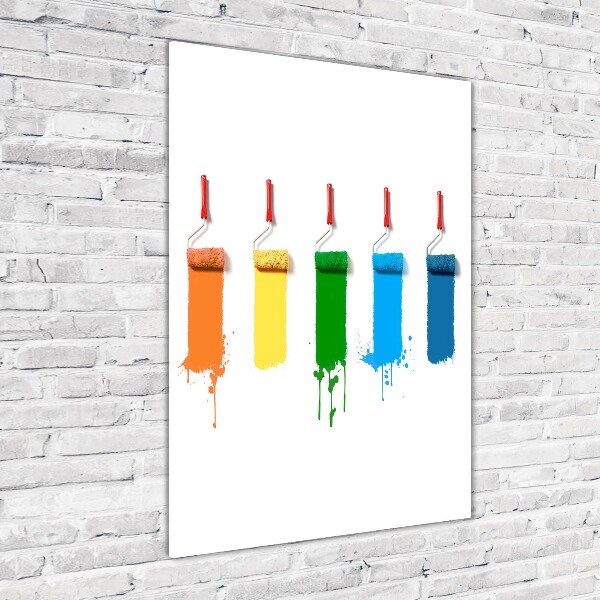 Plexiglasbilder vertikal Farbrollen