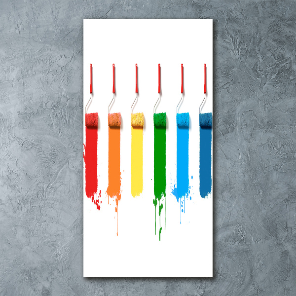 Plexiglasbilder vertikal Farbrollen