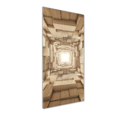 Modernes Acrylbild vertikal Bunte Stoffe