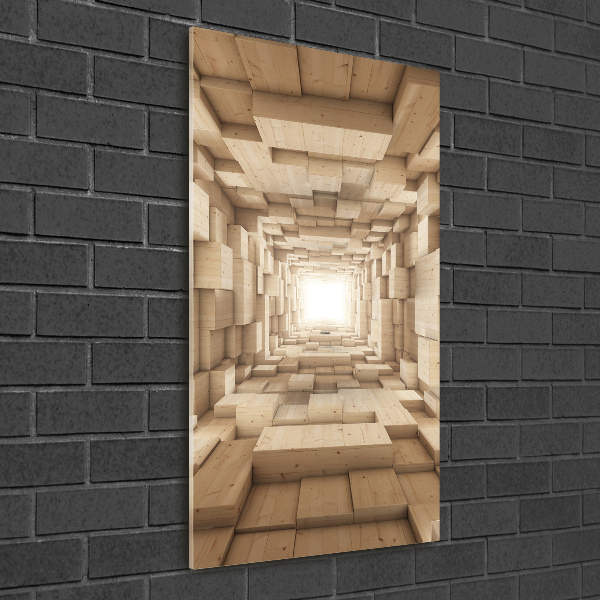 Modernes Acrylbild vertikal Bunte Stoffe