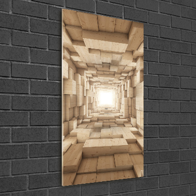 Modernes Acrylbild vertikal Bunte Stoffe