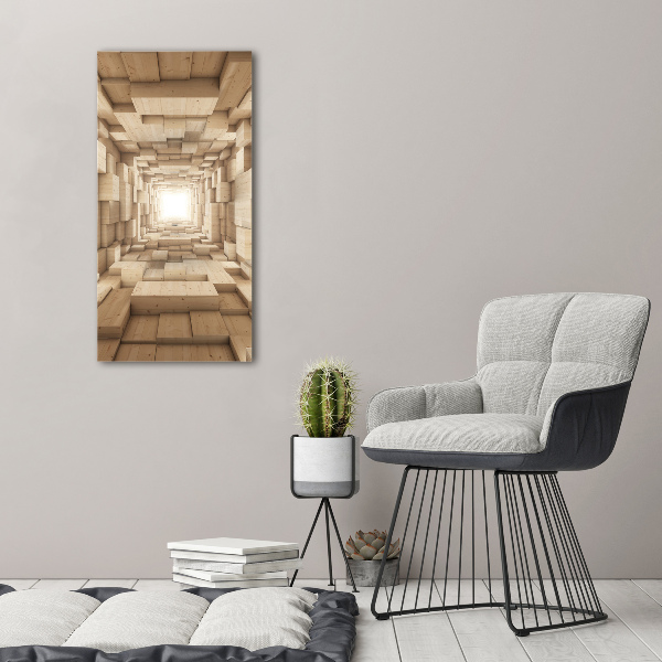 Modernes Acrylbild vertikal Bunte Stoffe