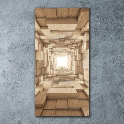 Modernes Acrylbild vertikal Bunte Stoffe