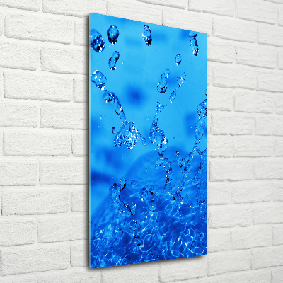 Acrylbild vertikal Wassertropfen