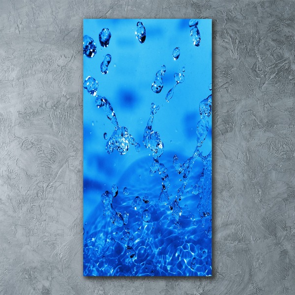 Acrylbild vertikal Wassertropfen