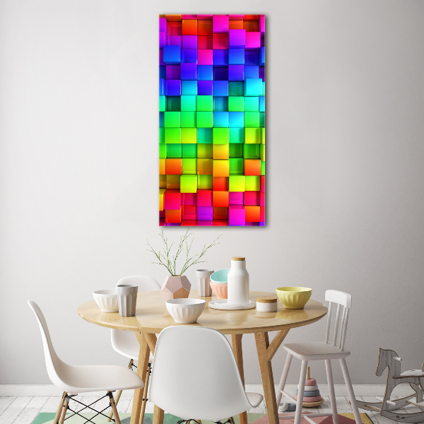 Acrylbild vertikal Bunte Schachteln