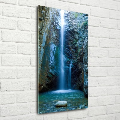 Bild auf Acrylglas vertikal Wasserfall