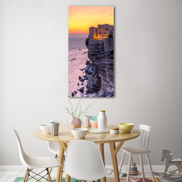 Modernes Acrylbild vertikal Klippenhäuser