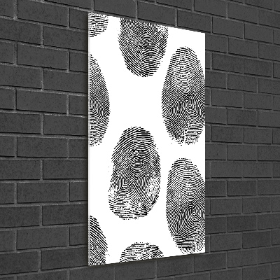 Modernes Acrylbild vertikal Fingerabdrücke