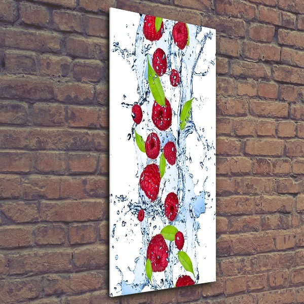 Bild auf Acrylglas vertikal Himbeeren