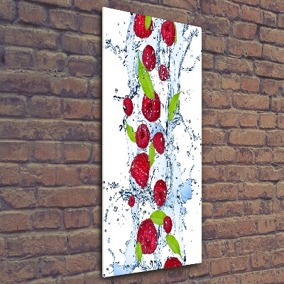 Bild auf Acrylglas vertikal Himbeeren