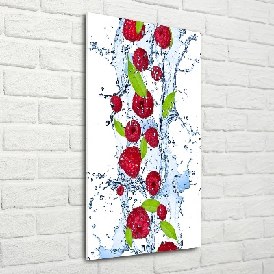 Bild auf Acrylglas vertikal Himbeeren