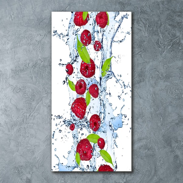 Bild auf Acrylglas vertikal Himbeeren