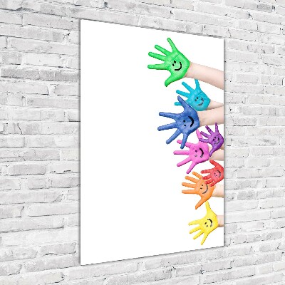 Plexiglasbilder vertikal Bemalte Hände