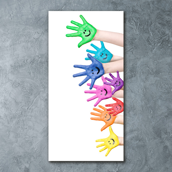 Plexiglasbilder vertikal Bemalte Hände