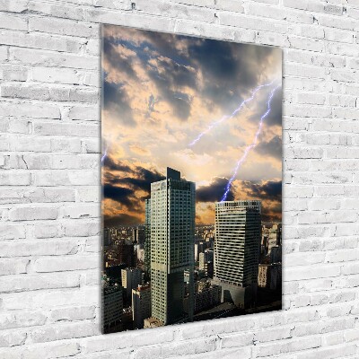 Plexiglasbilder vertikal Sturm über Warschau
