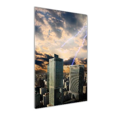 Plexiglasbilder vertikal Sturm über Warschau
