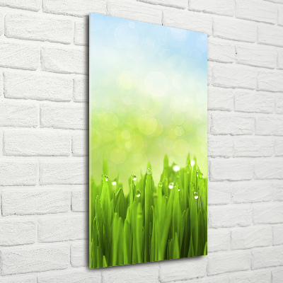 Modernes Acrylbild vertikal Gras