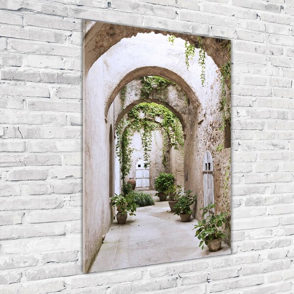 Modernes Acrylbild vertikal Spielhalle im Schloss