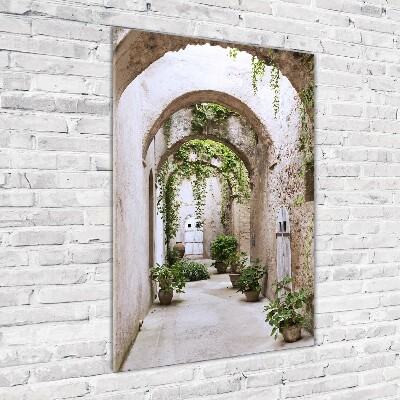 Modernes Acrylbild vertikal Spielhalle im Schloss