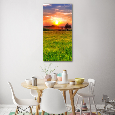 Bild auf Acrylglas vertikal Sonnenuntergang