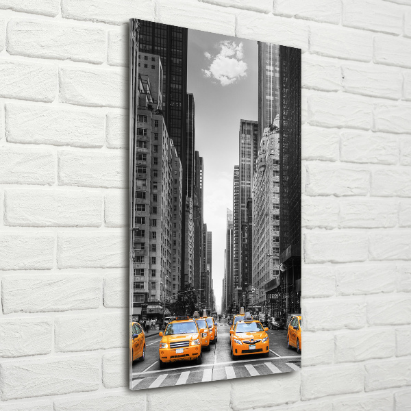 Acrylbild vertikal New Yorker Taxis