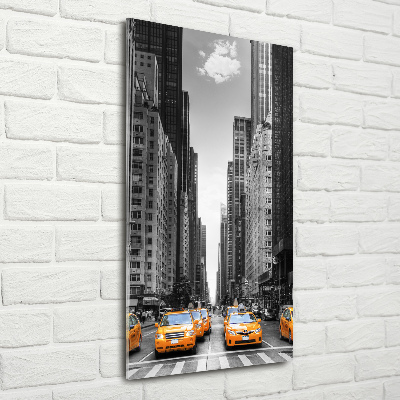Acrylbild vertikal New Yorker Taxis