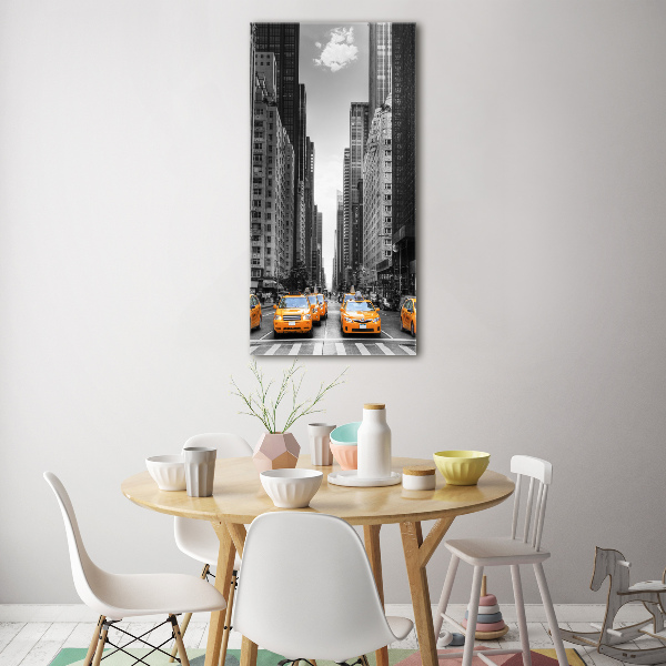 Acrylbild vertikal New Yorker Taxis