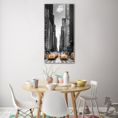 Acrylbild vertikal New Yorker Taxis