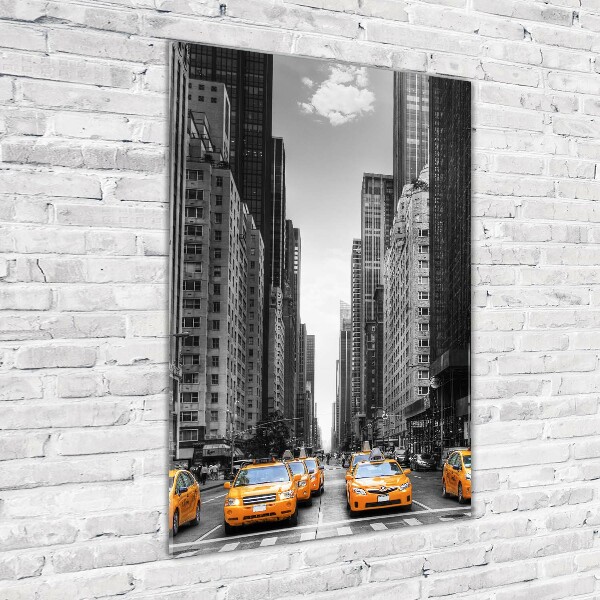 Acrylbild vertikal New Yorker Taxis