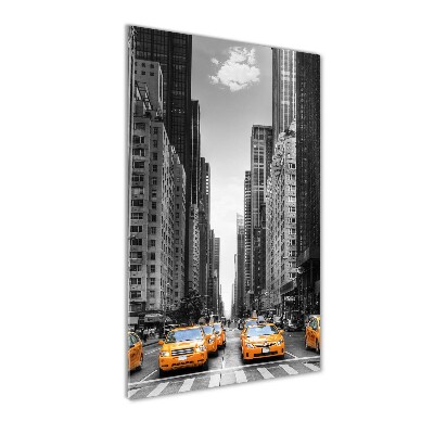 Acrylbild vertikal New Yorker Taxis