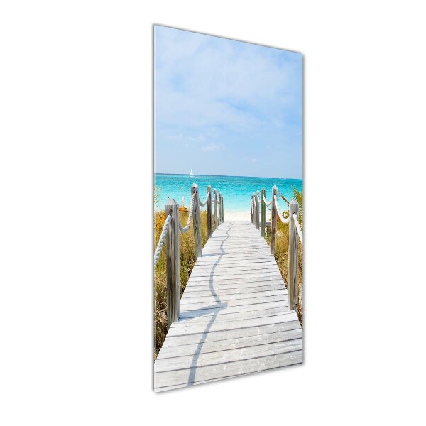 Plexiglasbilder vertikal Weg zum Strand