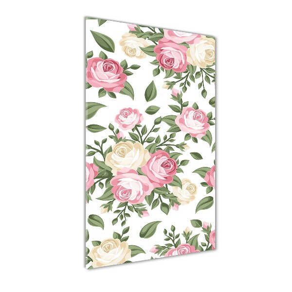 Bild auf Acrylglas vertikal Rosen