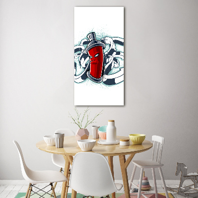 Modernes Acrylbild vertikal Graffiti