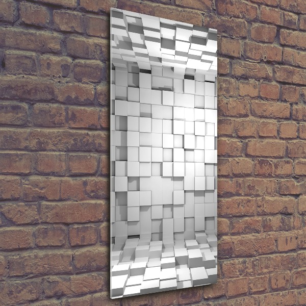 Modernes Acrylbild vertikal Würfel