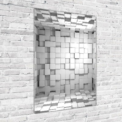 Modernes Acrylbild vertikal Würfel