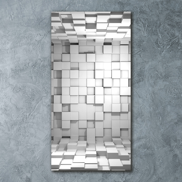 Modernes Acrylbild vertikal Würfel