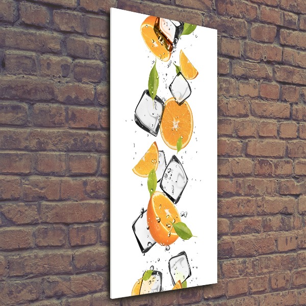 Plexiglasbilder vertikal Orangen und Eis