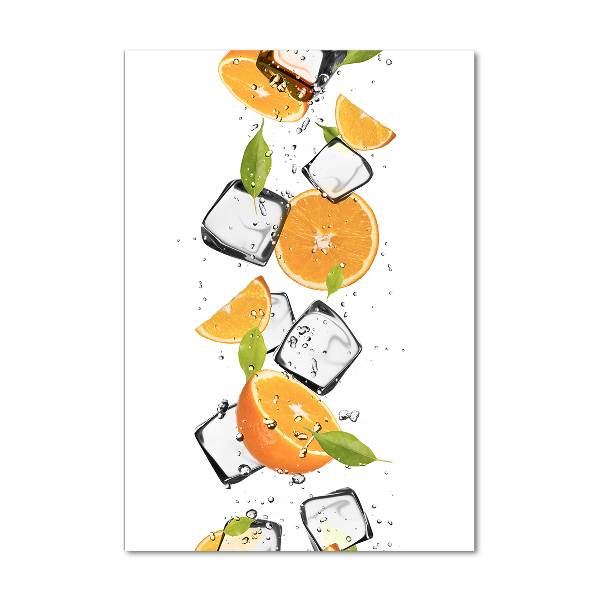 Plexiglasbilder vertikal Orangen und Eis