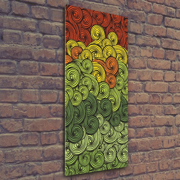 Acrylbild vertikal Bunte Wellen