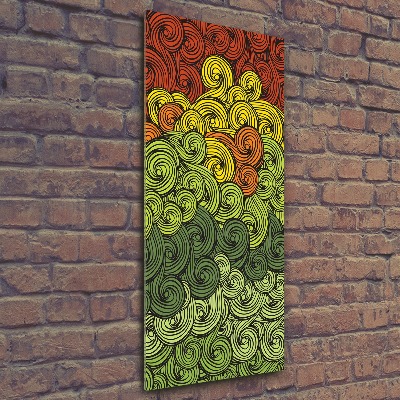 Acrylbild vertikal Bunte Wellen