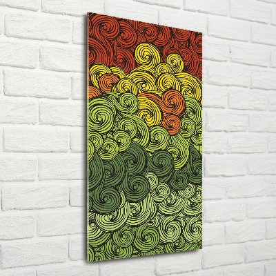 Acrylbild vertikal Bunte Wellen