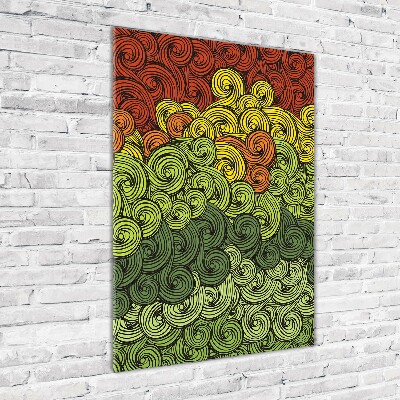 Acrylbild vertikal Bunte Wellen