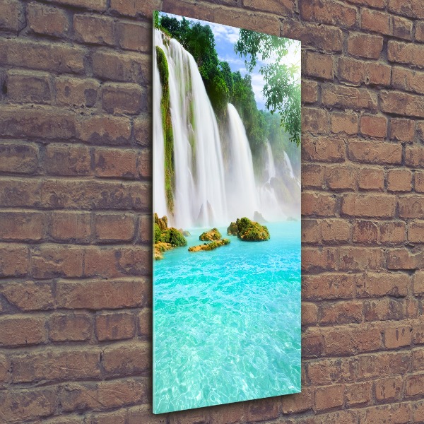 Bild auf Acrylglas vertikal Wasserfall