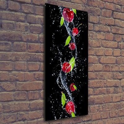 Modernes Acrylbild vertikal Kirschen