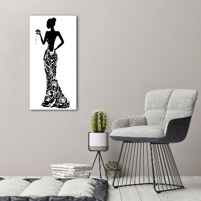 Modernes Acrylbild vertikal Modeillustration