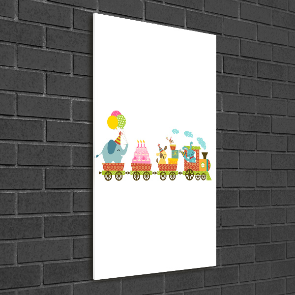 Bild auf Acrylglas vertikal Happy Train