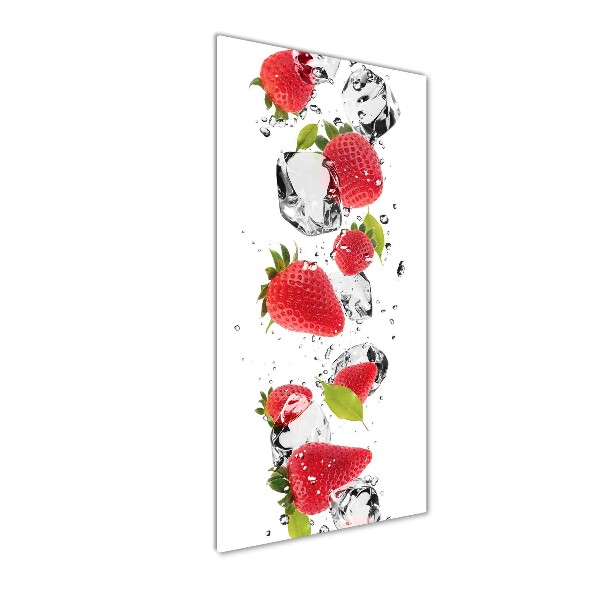 Plexiglasbilder vertikal Erdbeeren
